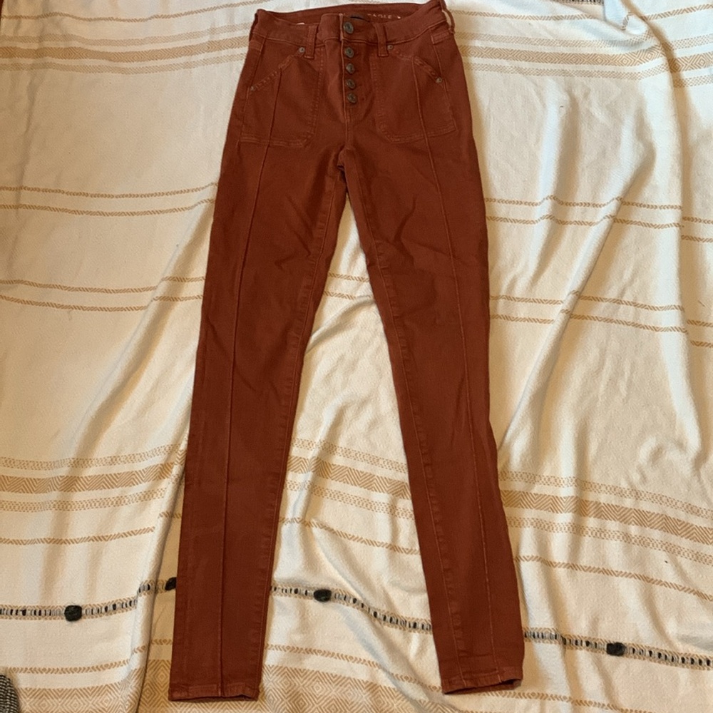 American Eagle Next Level Stretch Button Up Hi-Rise Jegging Size 2 Long